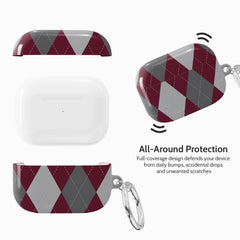 Merlot Argyle - AirPods Pro 1 Case