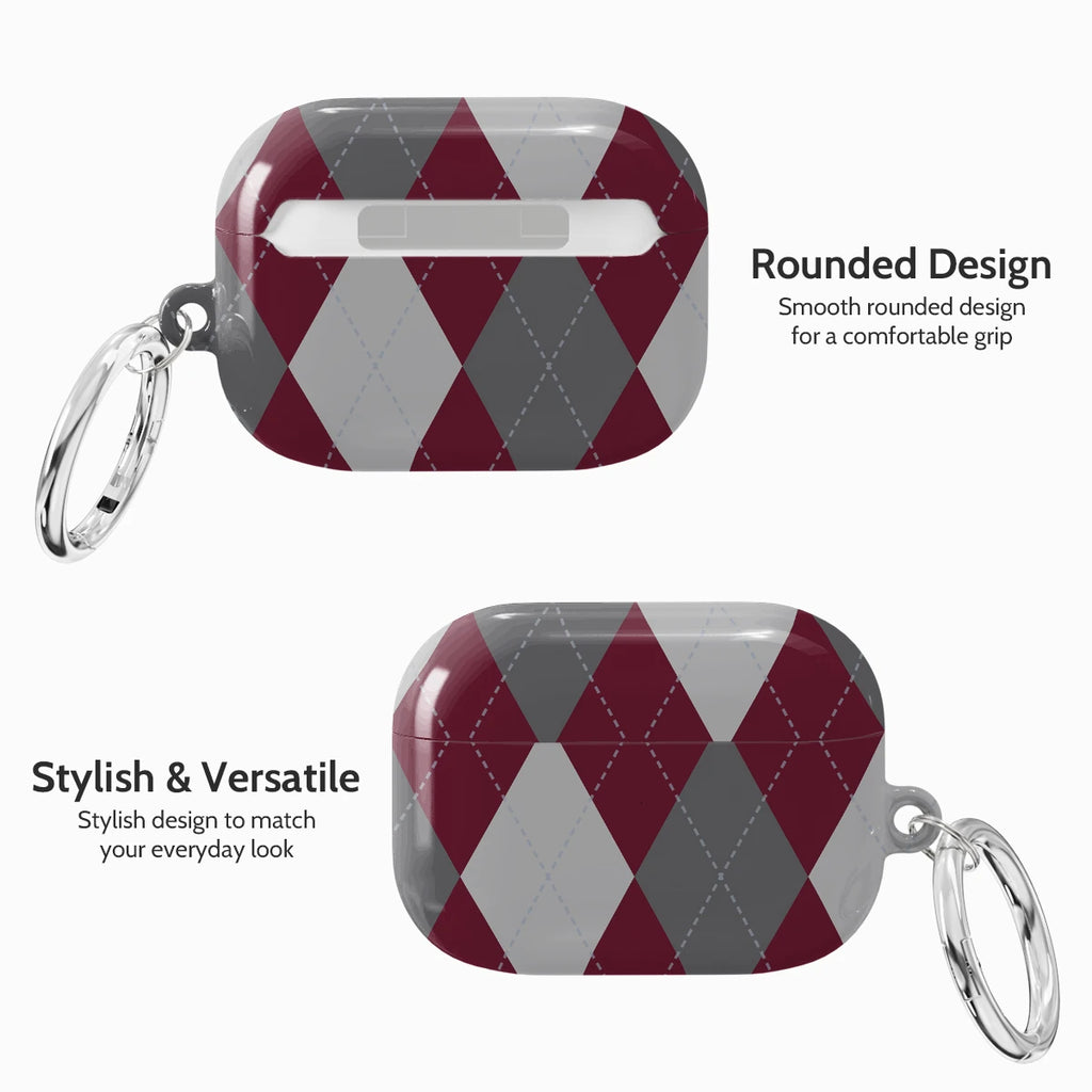 Merlot Argyle - AirPods Pro 1 Case