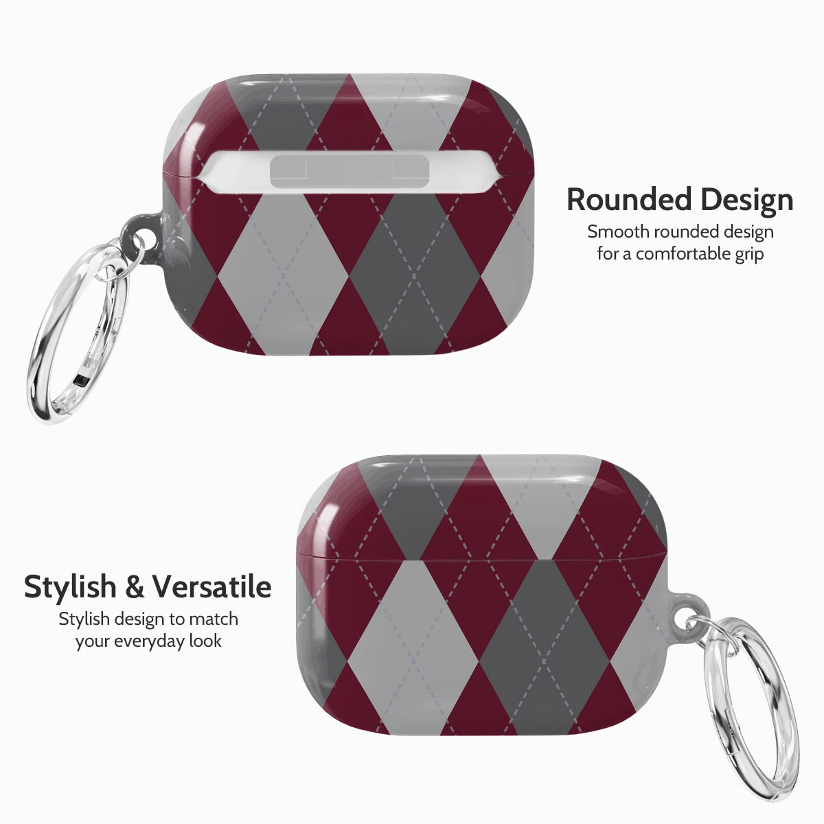 Merlot Argyle - AirPods Pro 1 Case