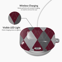 Merlot Argyle - AirPods Pro 1 Case