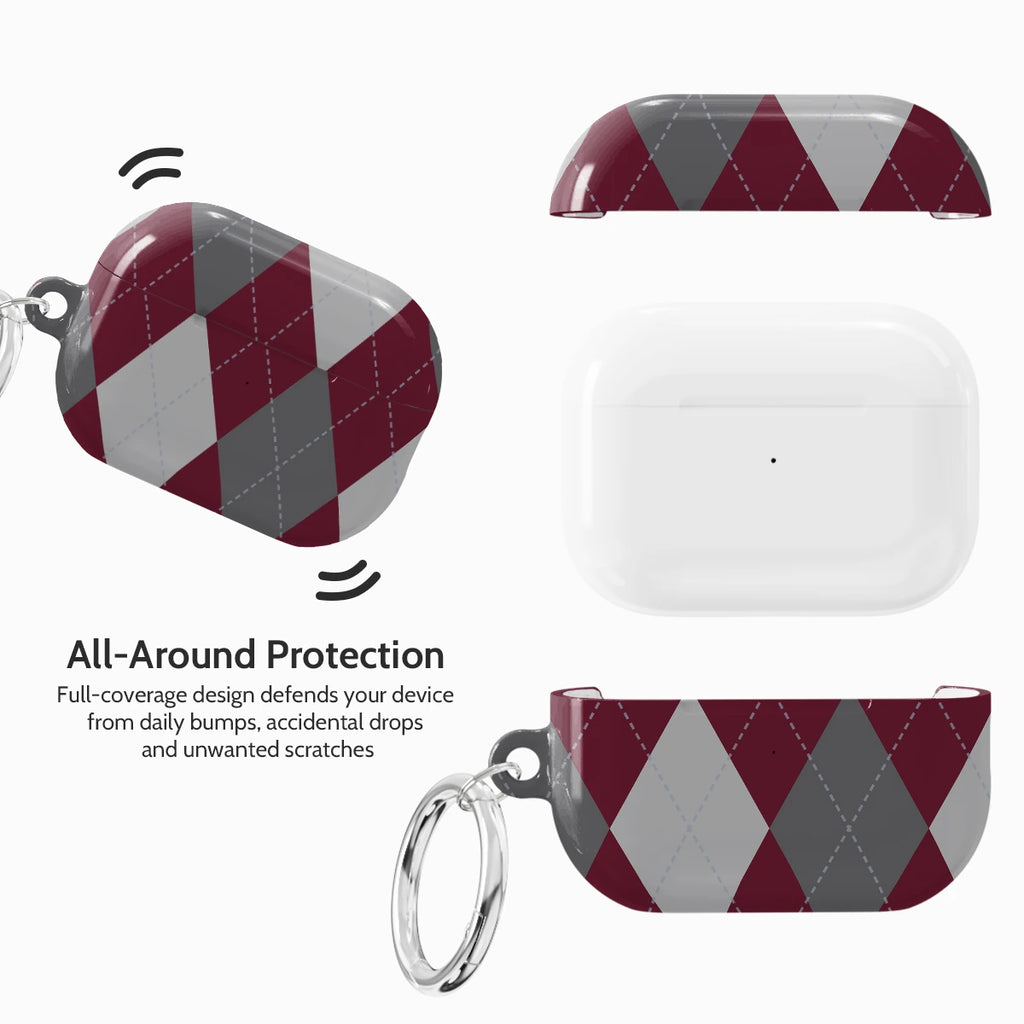 Merlot Argyle - AirPods Pro 2 Case