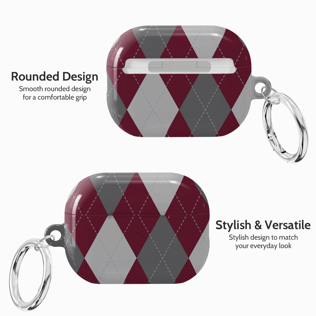 Merlot Argyle - AirPods Pro 2 Case