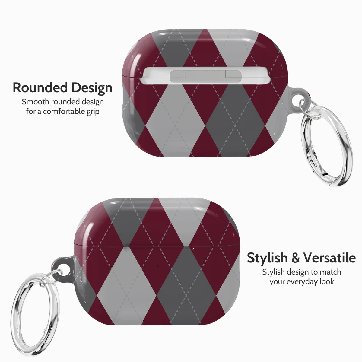 Merlot Argyle - AirPods Pro 2 Case