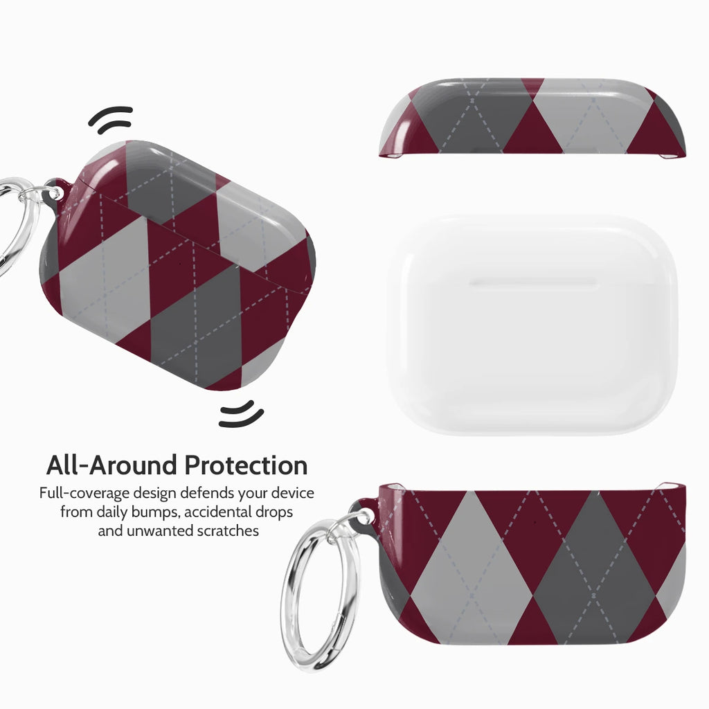 Merlot Argyle - AirPods Pro 3 Case