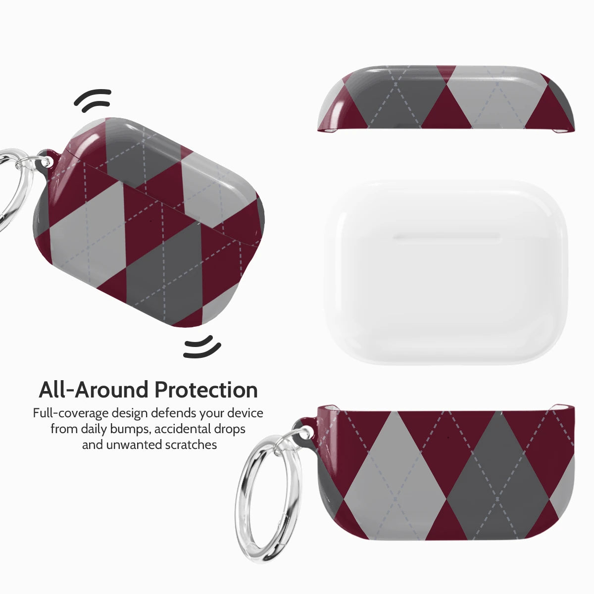 Merlot Argyle - AirPods Pro 3 Case
