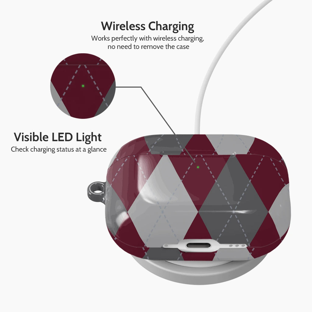 Merlot Argyle - AirPods Pro 3 Case