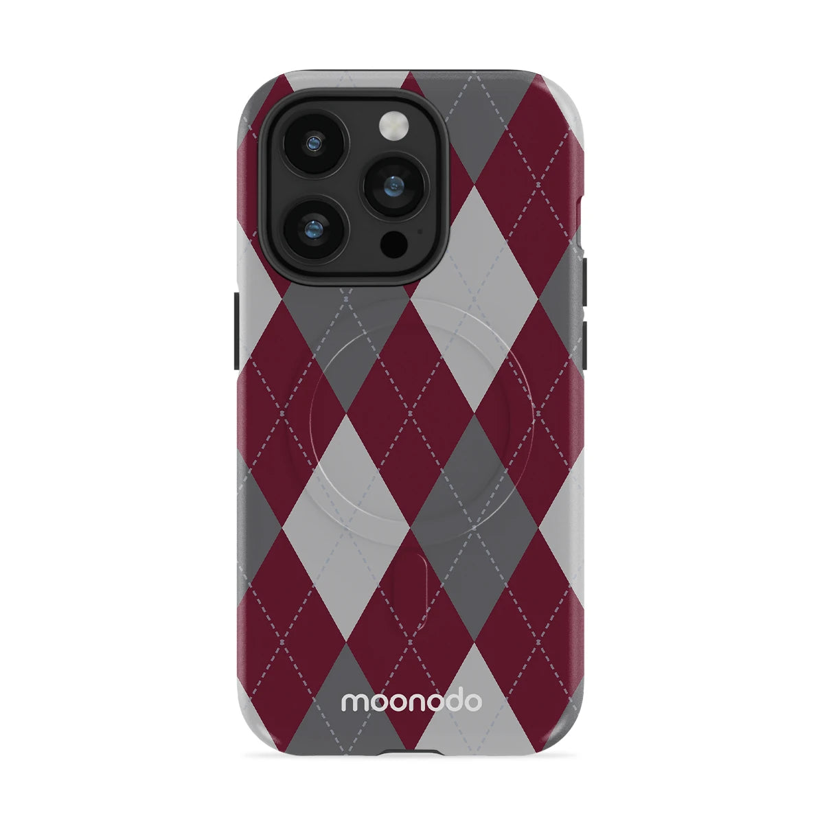Merlot Argyle - iPhone 14 Pro Case