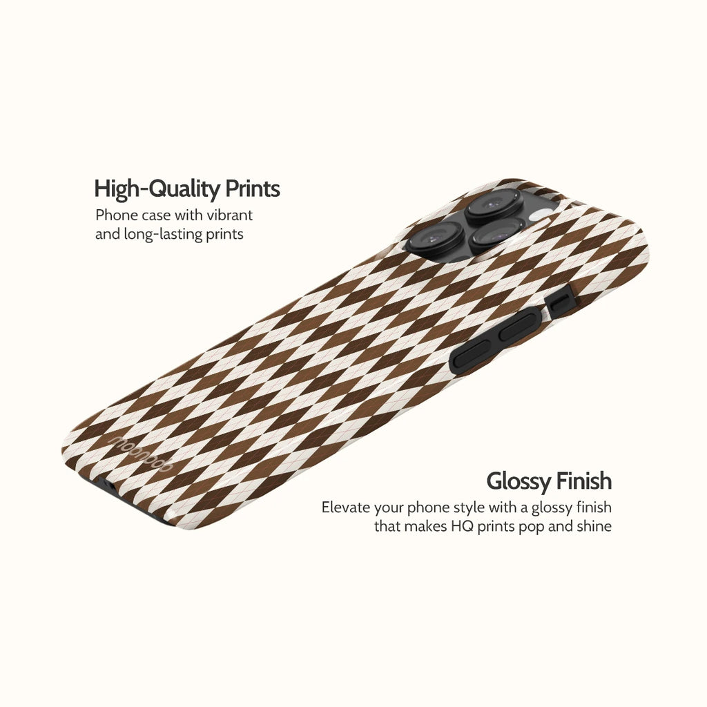 Truffle Argyle - iPhone 14 Pro Case
