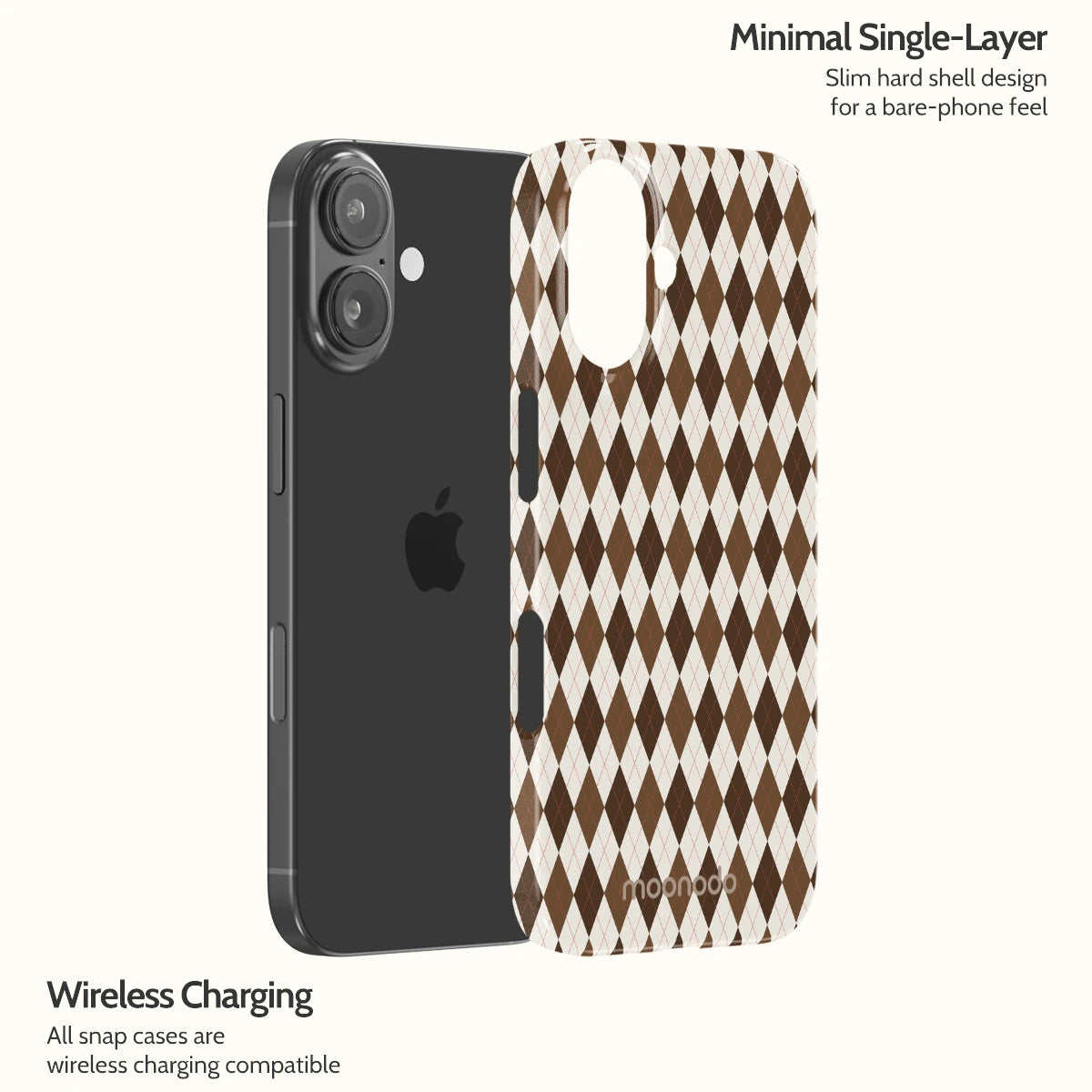 Truffle Argyle - iPhone 16 Case