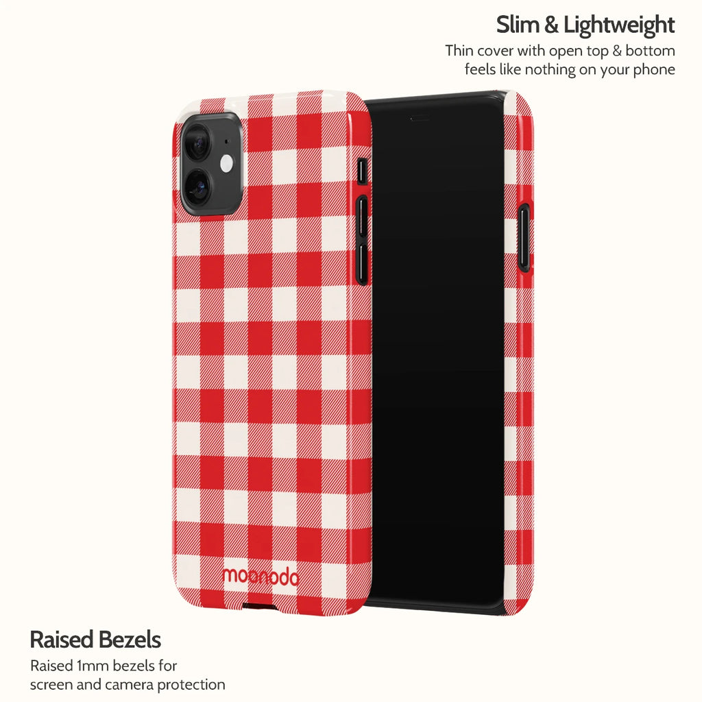 Berry Gingham - iPhone 11 Case