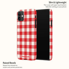 Berry Gingham - iPhone 11 Case