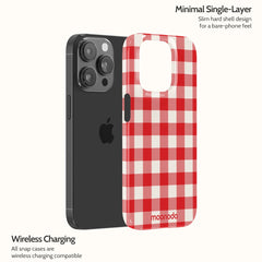 Berry Gingham - iPhone 14 Pro Case