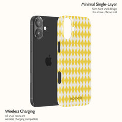 Lemon Argyle - iPhone 16 Plus Case