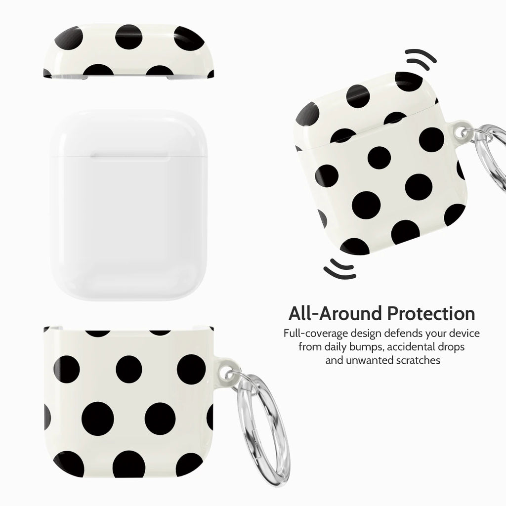 Ebony Polka - AirPods 1 & 2 Case