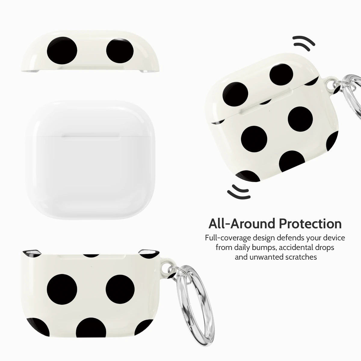 Ebony Polka - AirPods 4 Case