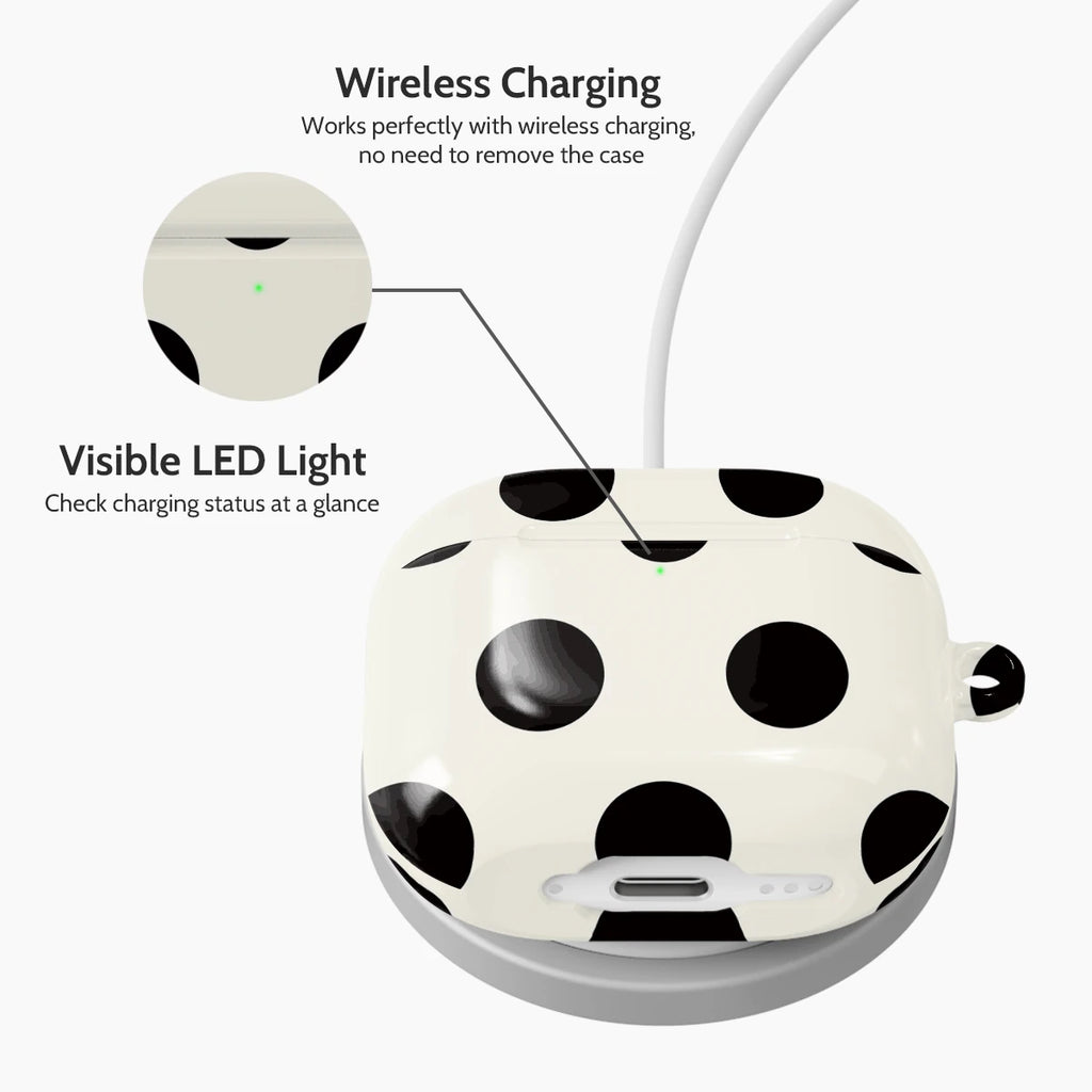 Ebony Polka - AirPods 4 Case