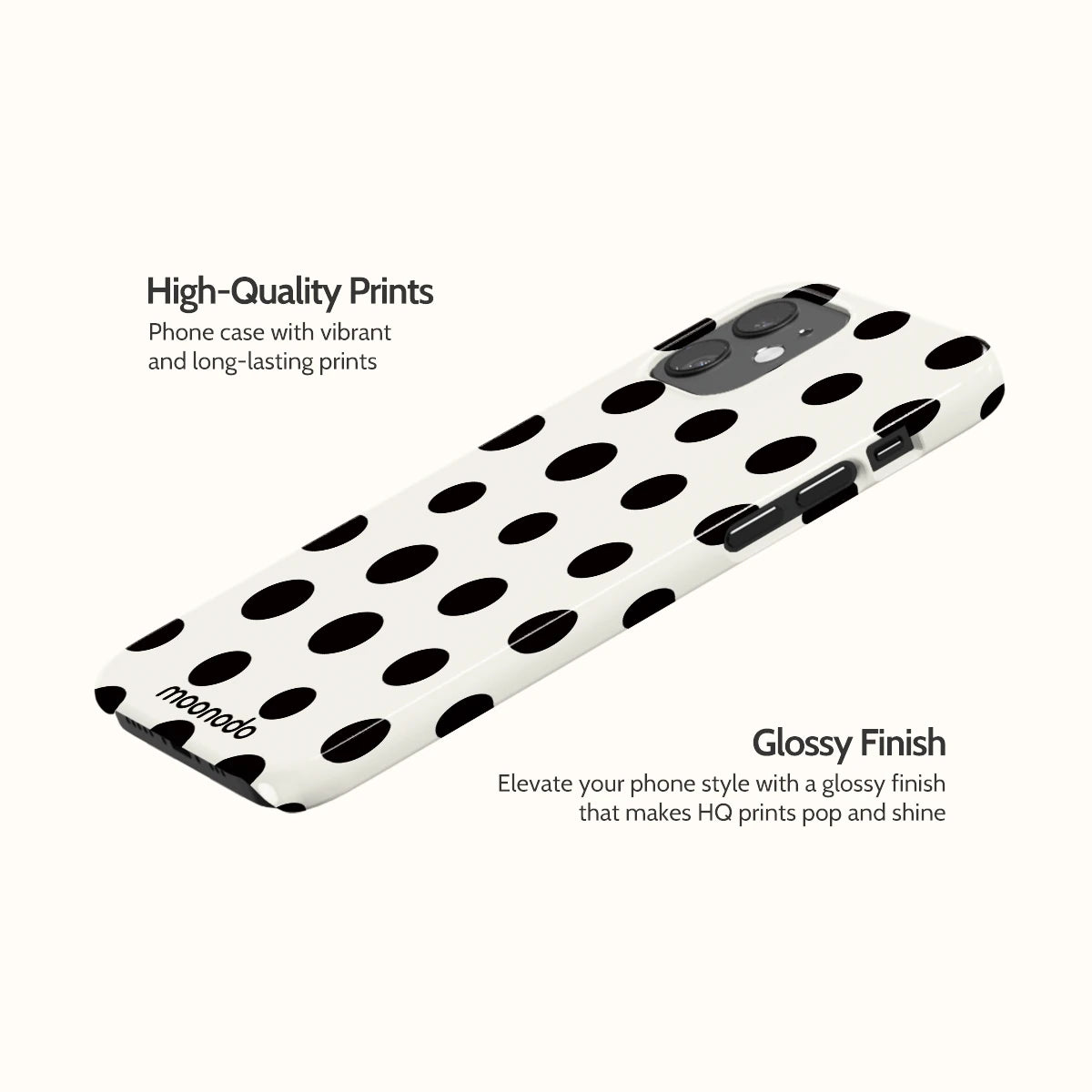 Ebony Polka - iPhone 12 Case