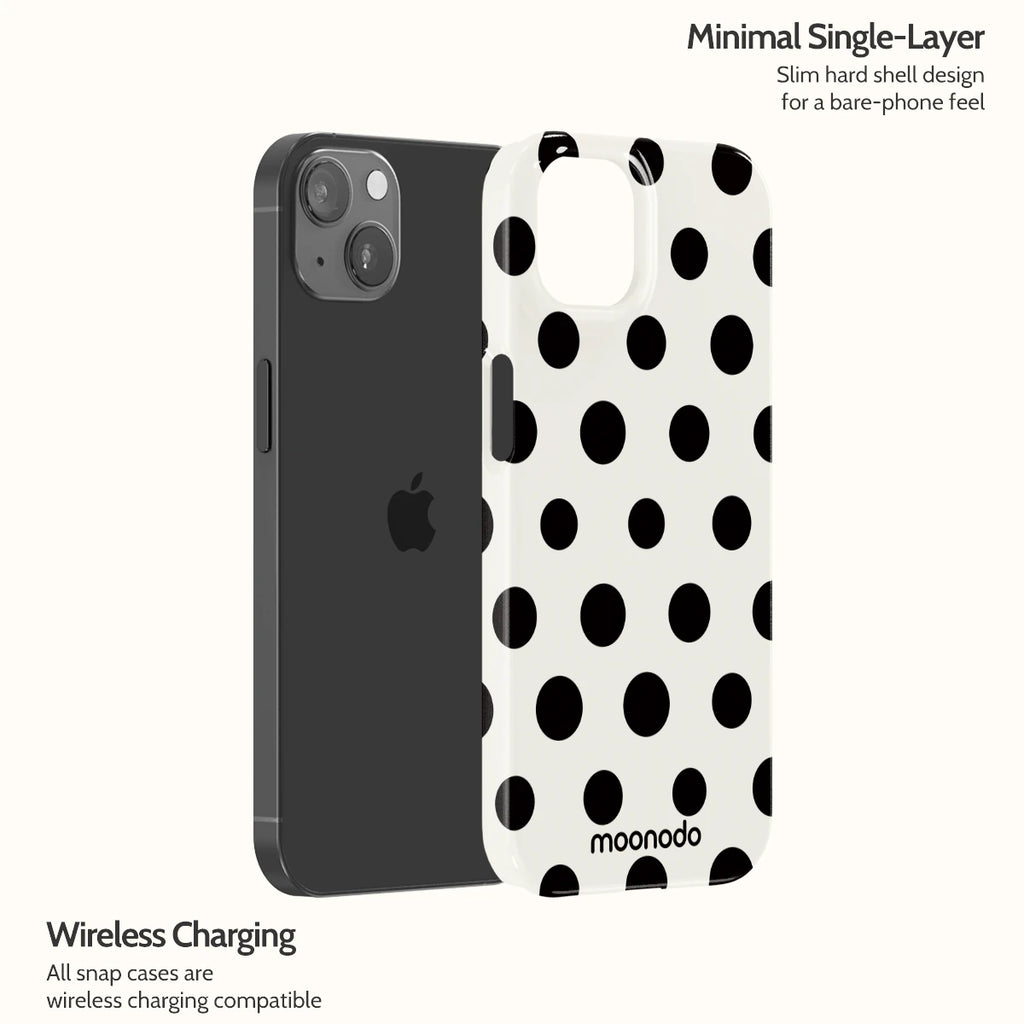 Ebony Polka - iPhone 13 Case