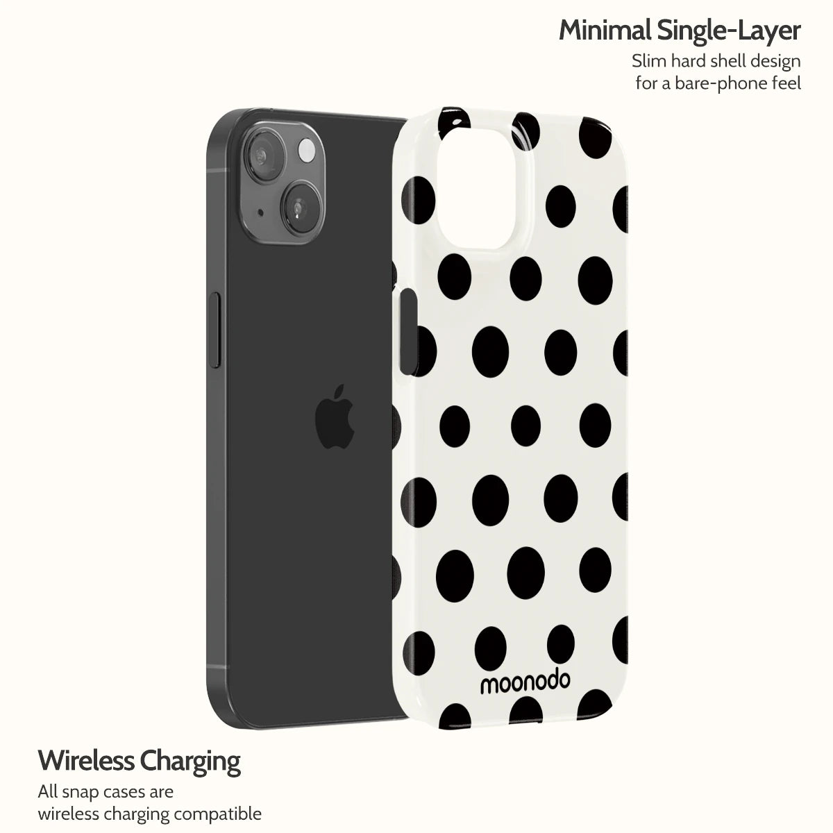 Ebony Polka - iPhone 13 Case