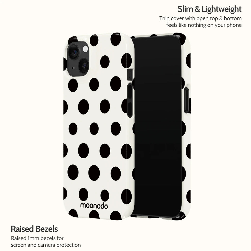 Ebony Polka - iPhone 13 Case