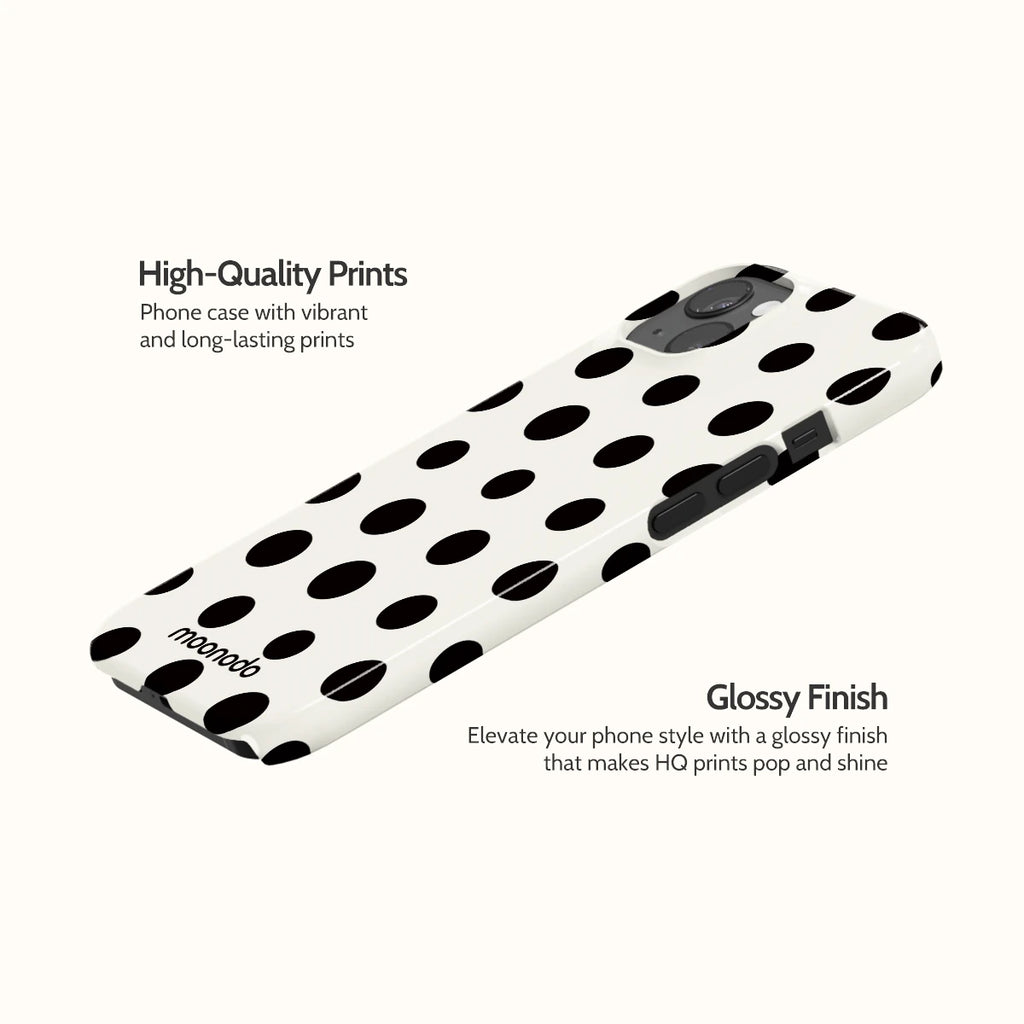 Ebony Polka - iPhone 13 Case