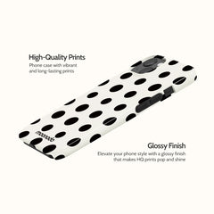 Ebony Polka - iPhone 13 Case