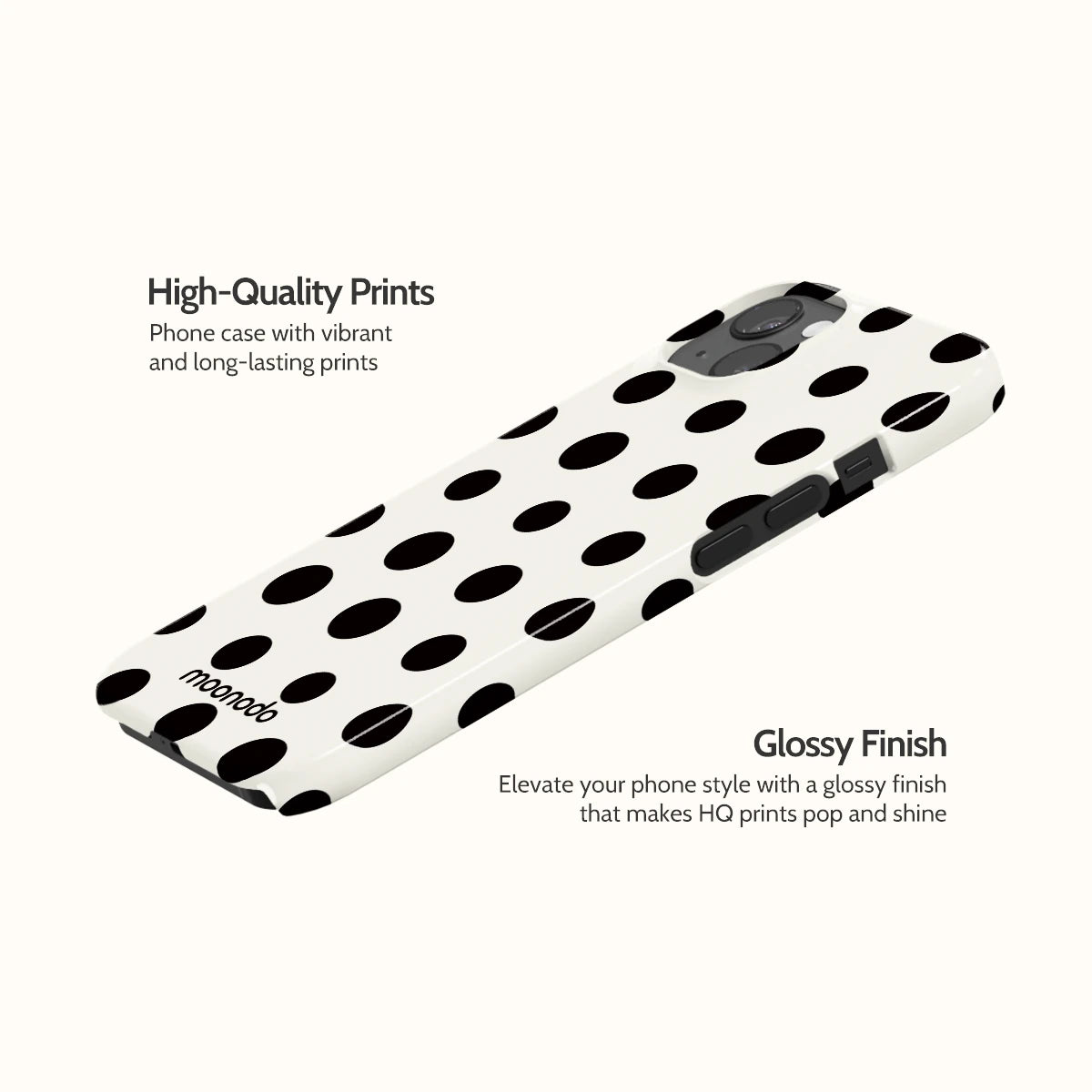 Ebony Polka - iPhone 13 Case