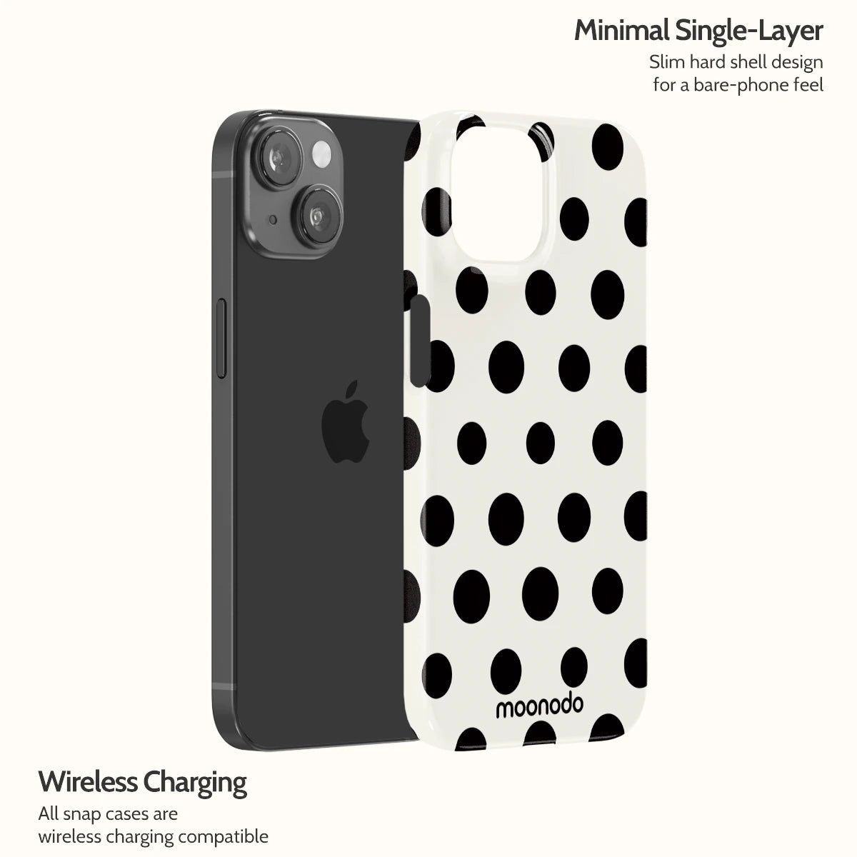 Ebony Polka - iPhone 14 Case