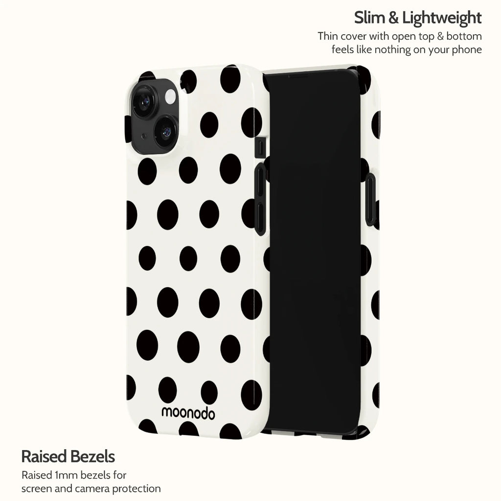 Ebony Polka - iPhone 14 Case