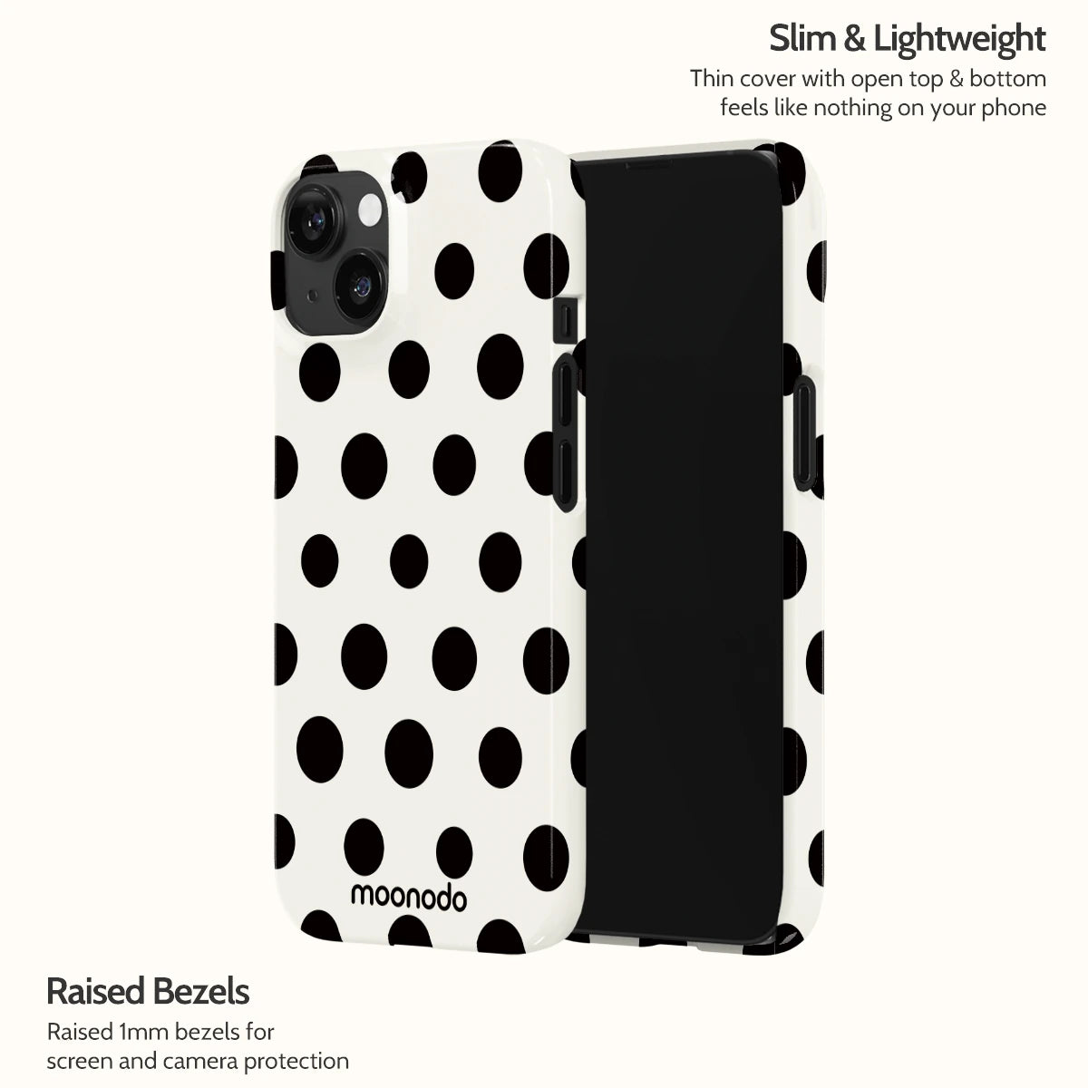 Ebony Polka - iPhone 14 Case