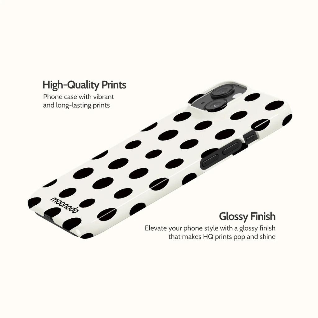 Ebony Polka - iPhone 14 Case