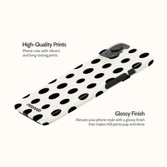 Ebony Polka - iPhone 14 Case