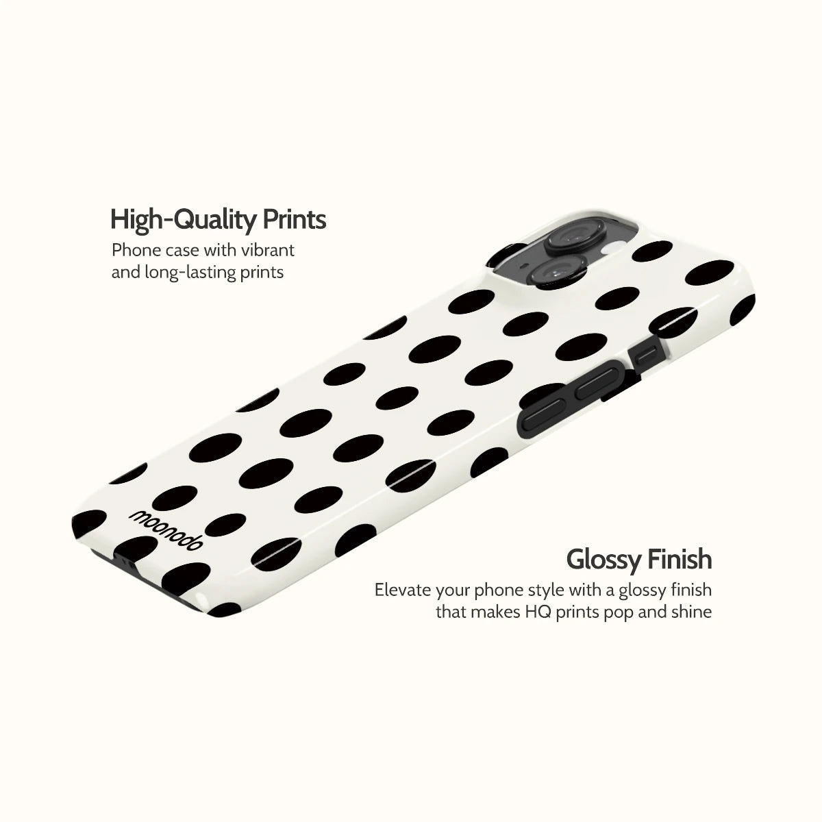 Ebony Polka - iPhone 14 Case