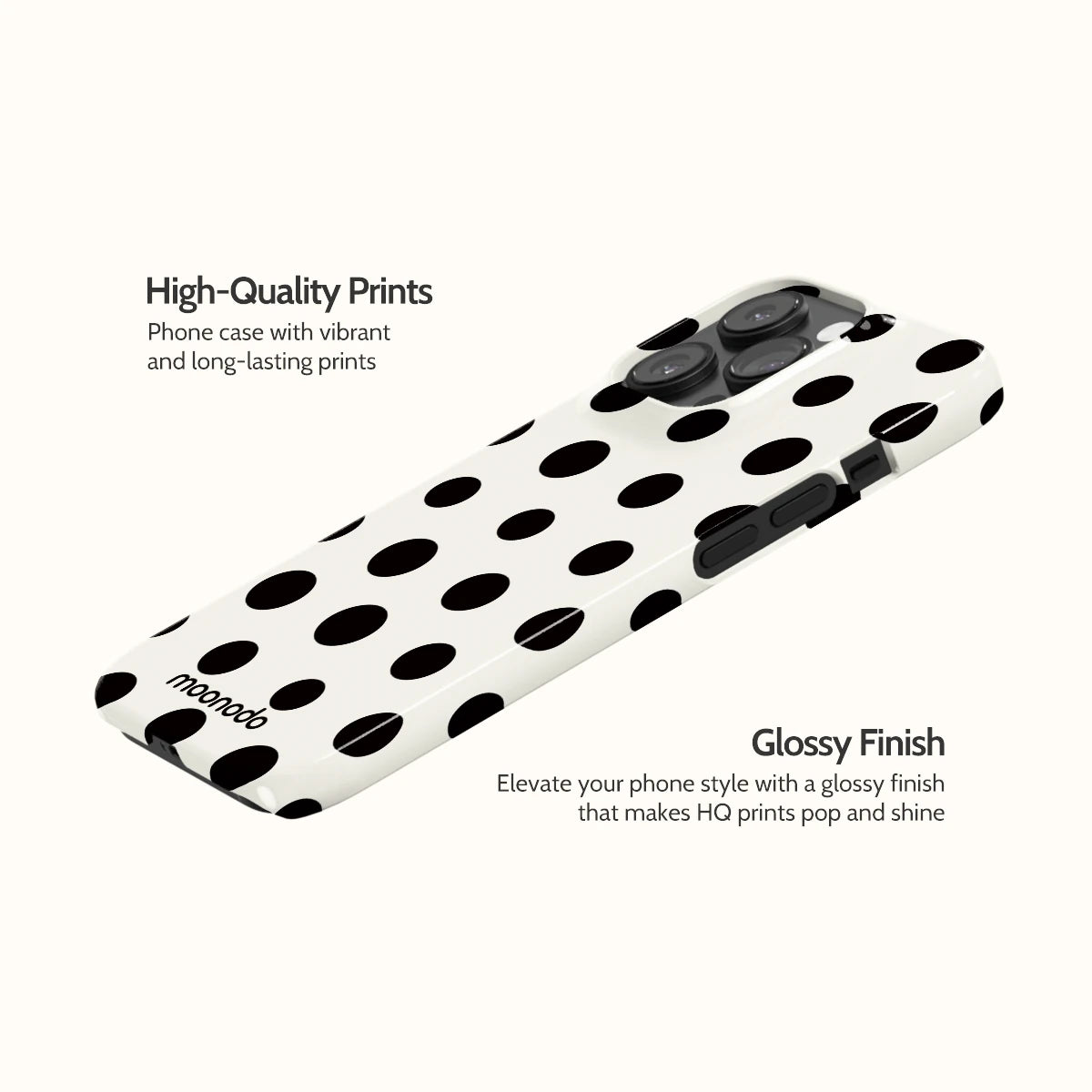 Ebony Polka - iPhone 14 Pro Case