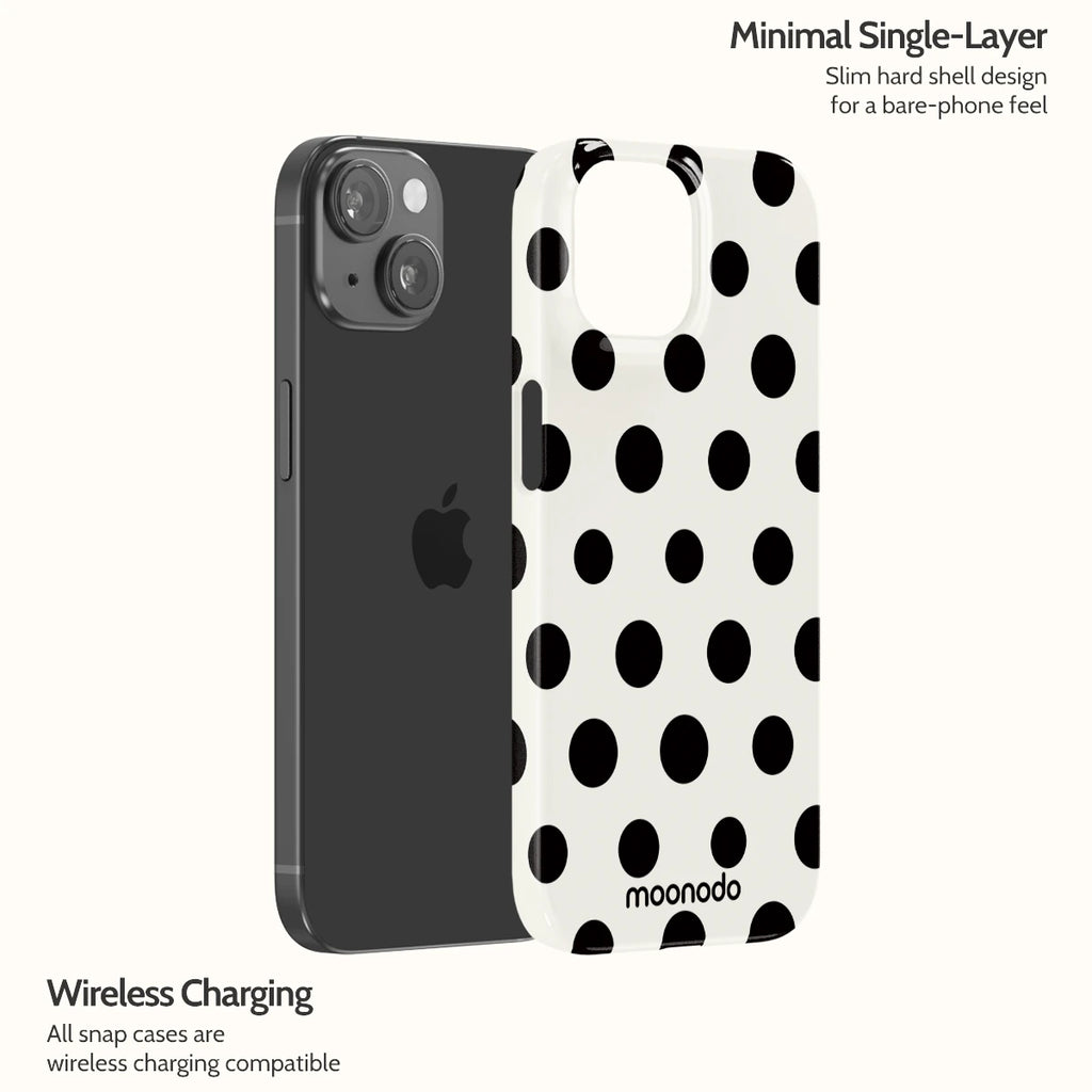 Ebony Polka - iPhone 15 Case