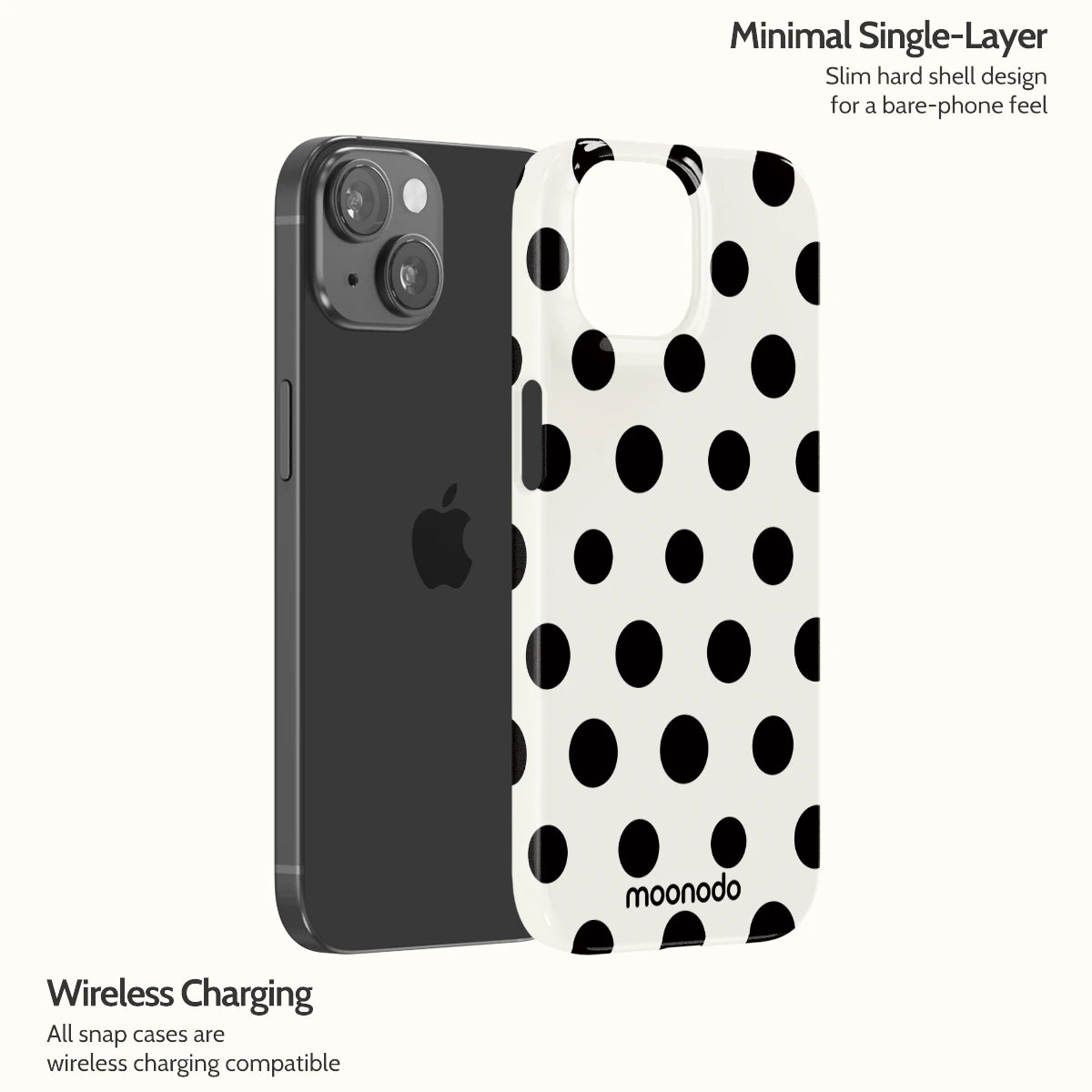 Ebony Polka - iPhone 15 Case