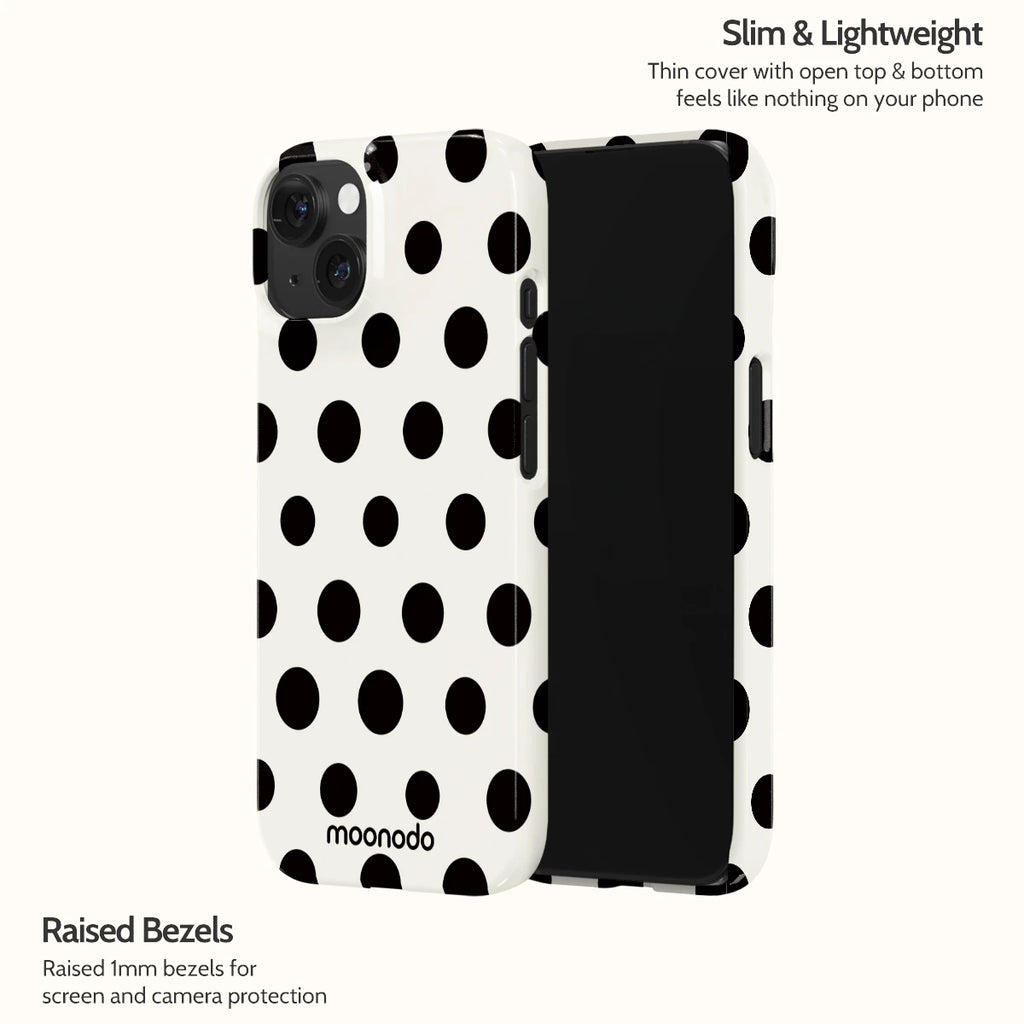 Ebony Polka - iPhone 15 Case