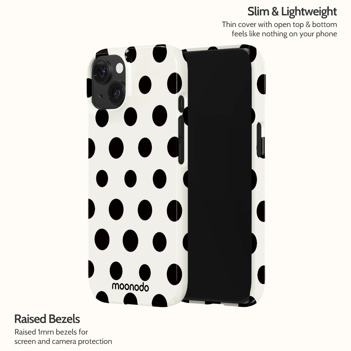 Ebony Polka - iPhone 15 Case