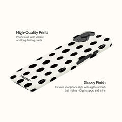 Ebony Polka - iPhone 15 Case