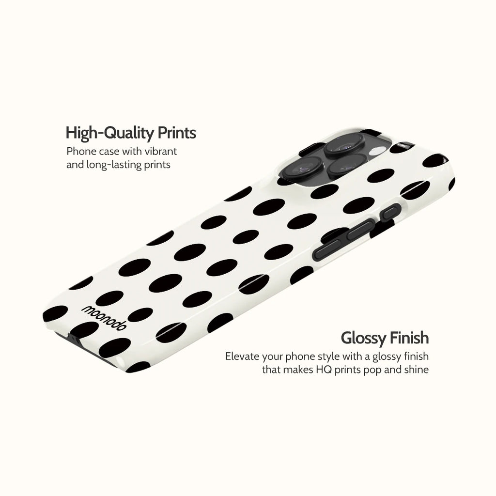 Ebony Polka - iPhone 15 Pro Case