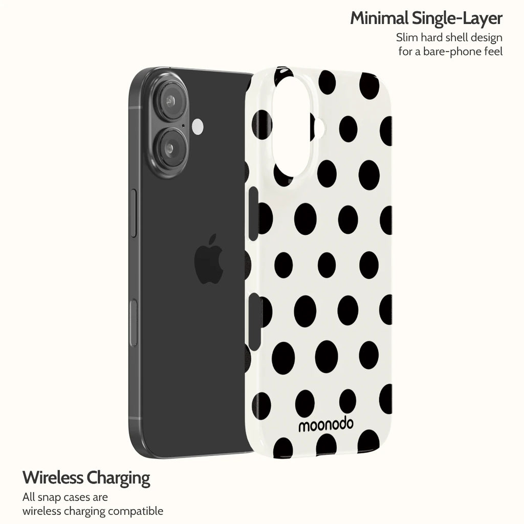 Ebony Polka - iPhone 16 Case