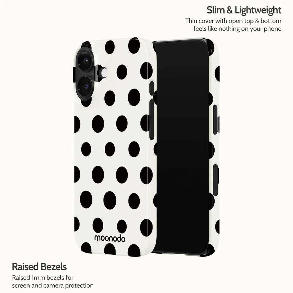 Ebony Polka - iPhone 16 Case