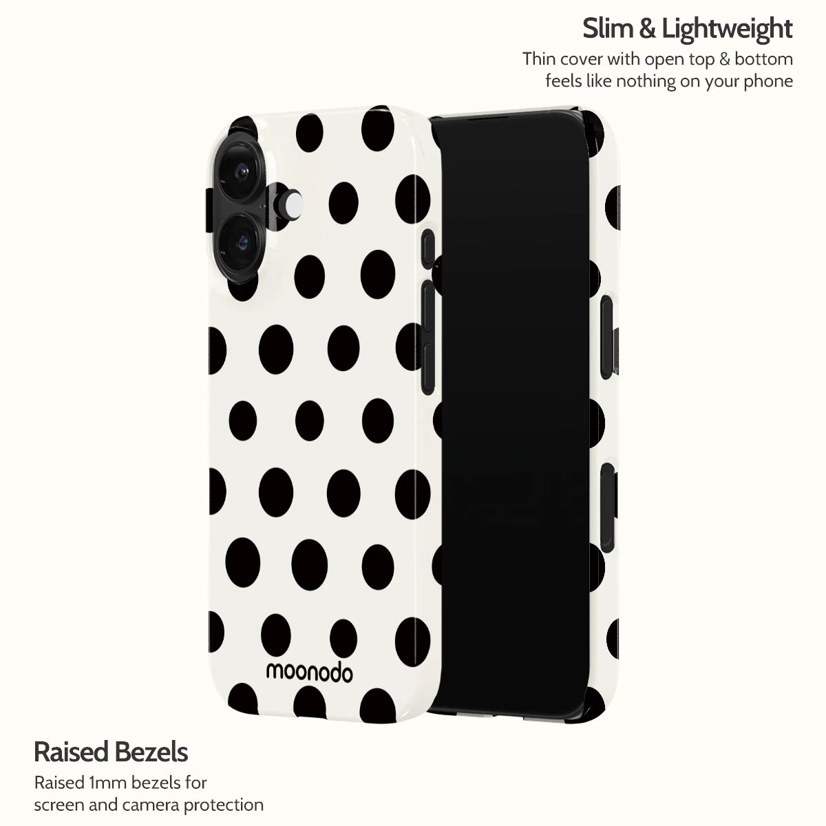 Ebony Polka - iPhone 16 Case