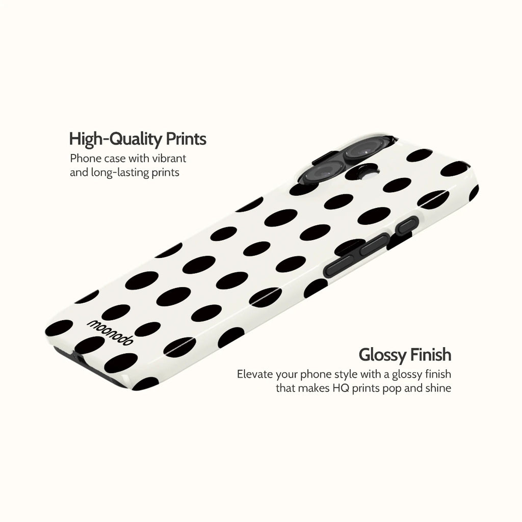 Ebony Polka - iPhone 16 Case