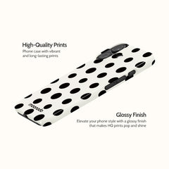 Ebony Polka - iPhone 16 Case