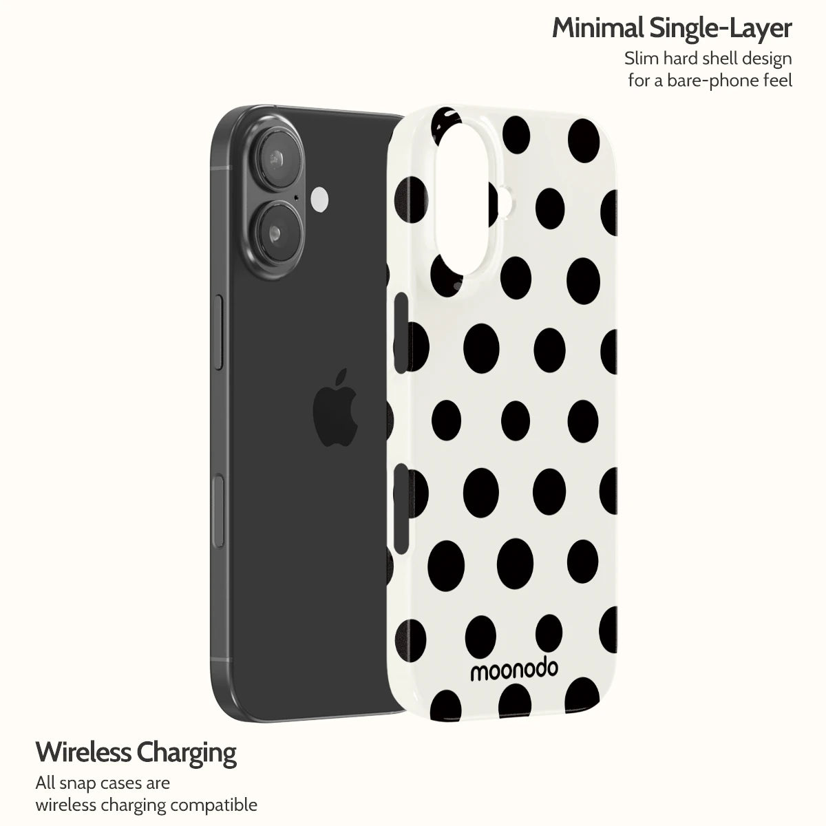 Ebony Polka - iPhone 17 Case