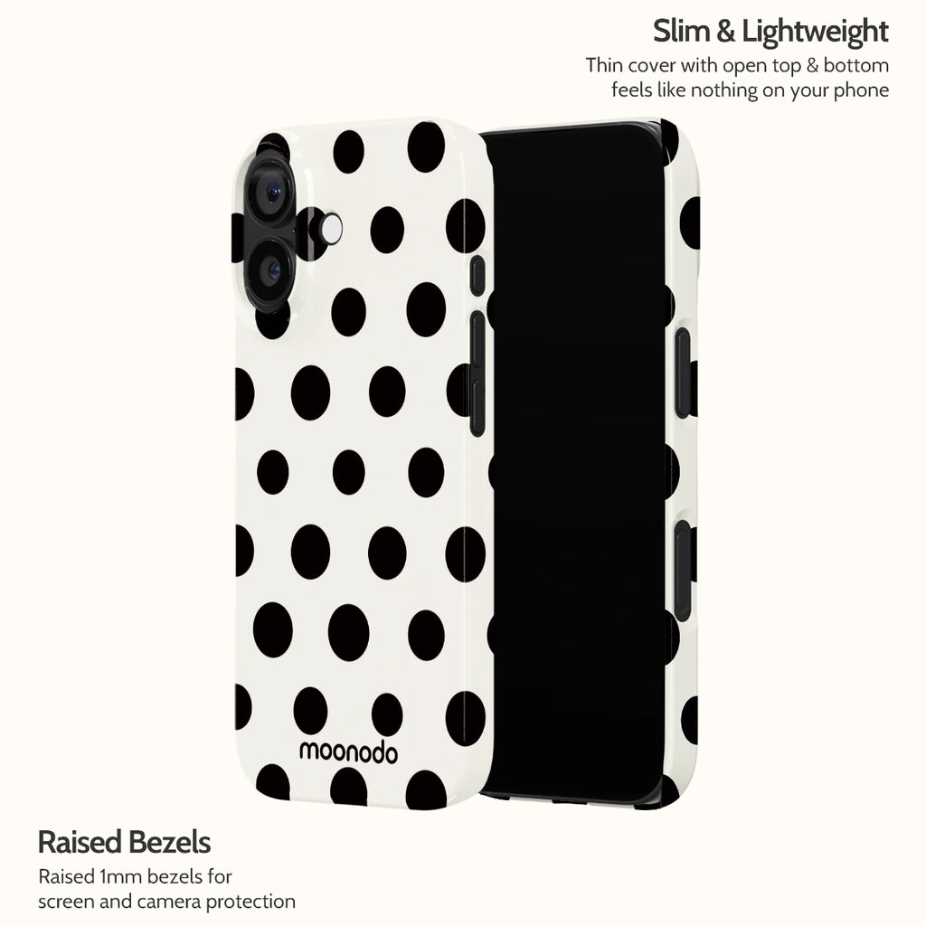 Ebony Polka - iPhone 17 Case