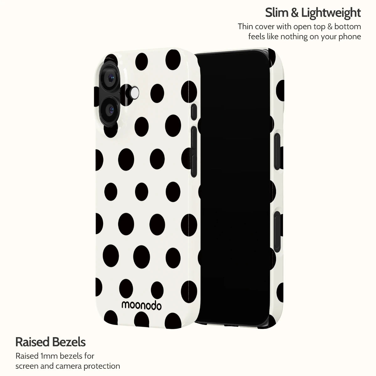 Ebony Polka - iPhone 17 Case