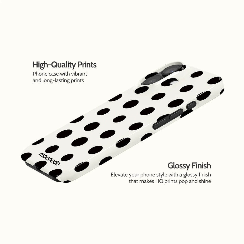 Ebony Polka - iPhone 17 Case