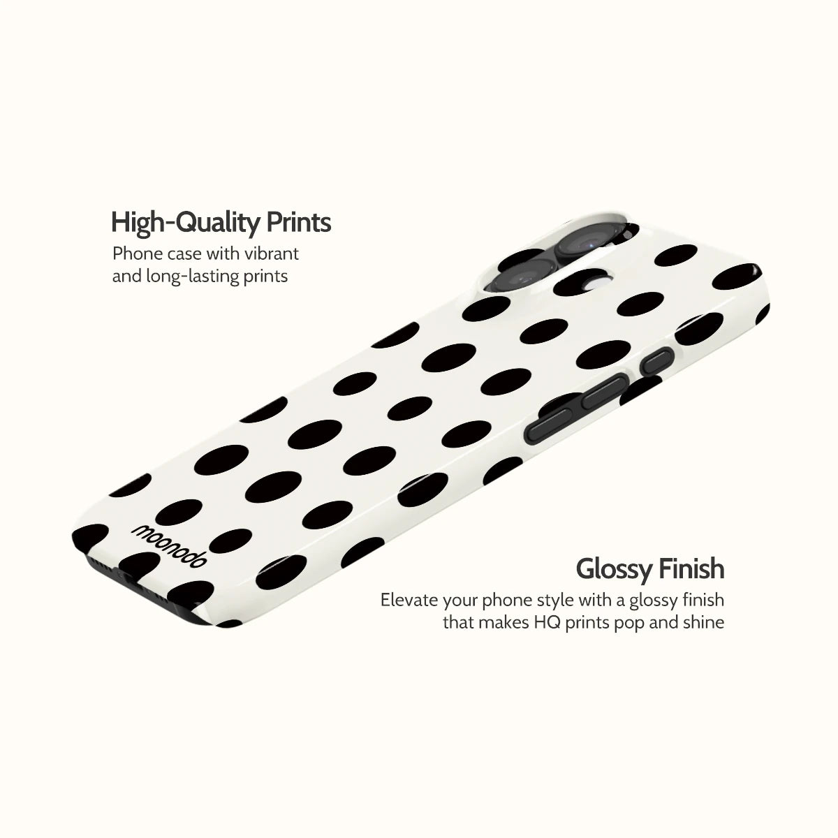 Ebony Polka - iPhone 17 Case